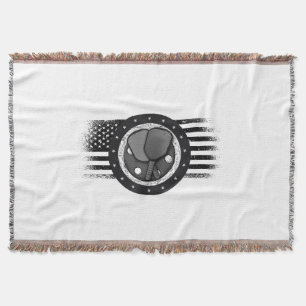 Cobertor Legal Pickleball Sport USA Grunge Flag - Picklebal