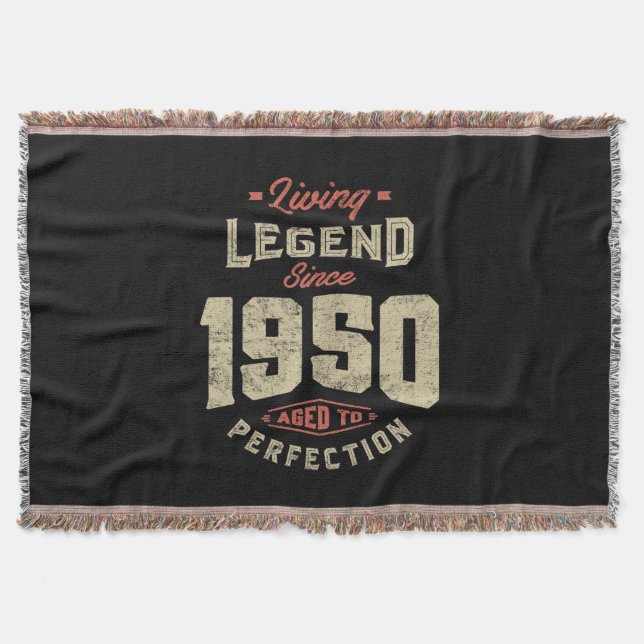 Cobertor Legenda desde 1950 Presente de Aniversário (Frente)