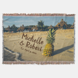 Cobertor Lembrança tropical personalizada do casamento de