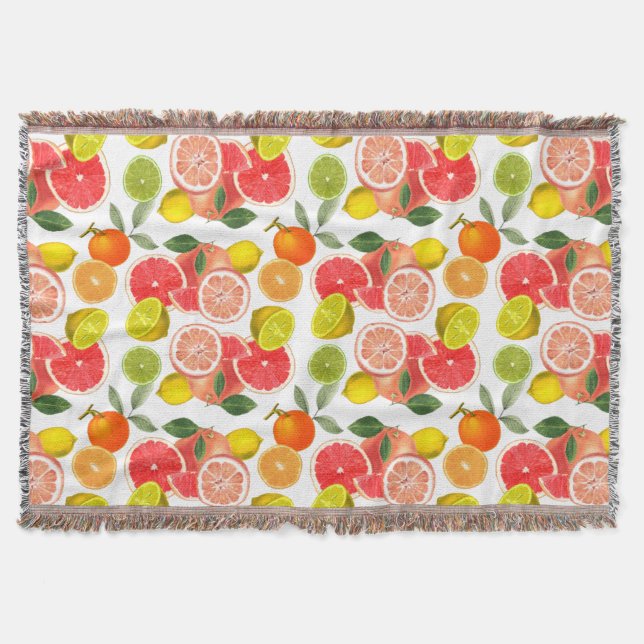 Cobertor Lemon  Floral white daisy Pattern  (Frente)