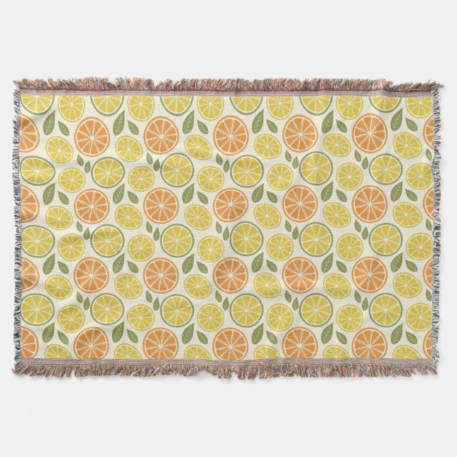 Cobertor Lemon  Floral white daisy Pattern  (Frente)