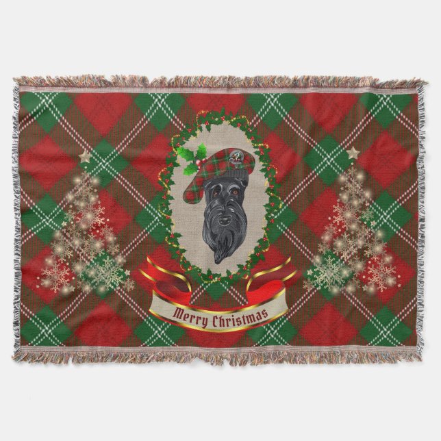 Cobertor Lennox Scottie Dog Christmas Throw (Frente)