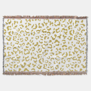 Cobertor Leopardo Dourado, Brilho Dourado, Impressão Leopar