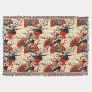 Cobertor Leque de Flor de Cerejeira Japonesa Padrão (5)