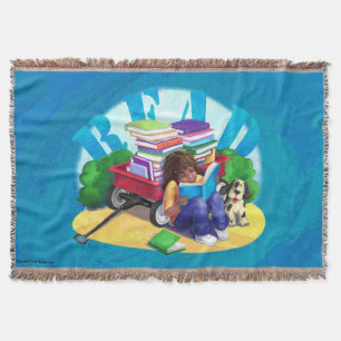 Cobertor LER Livro Ler Blanket de Arte do Vagão