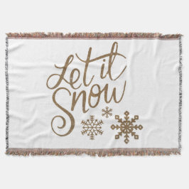 Cobertor Let It Snow Sherpa Throw Blanket