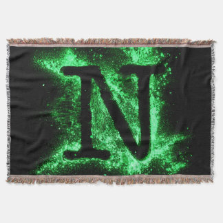 Cobertor Letra N Maiúscula Alfabeta Verde