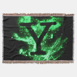 Cobertor Letra Y Verde Maiúscula Alfabeto