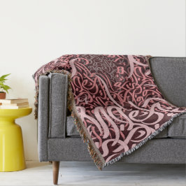 Cobertor letras árabes rosa