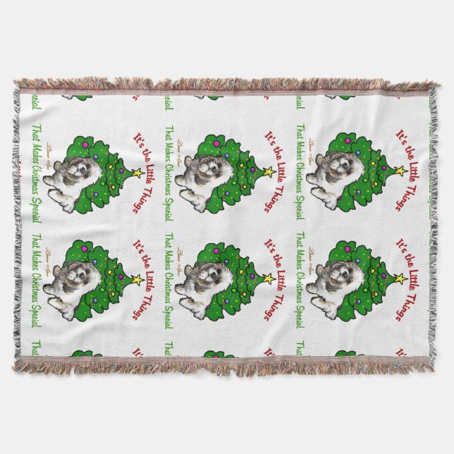 Cobertor Lhasa Apso Christmas (Frente)