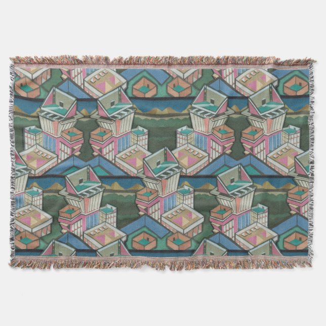 Cobertor Licorice atribui colagem 3D no suede (Frente)