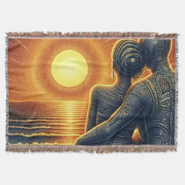 Cobertor Liebespaar bei Sonnen Untergang am Meer