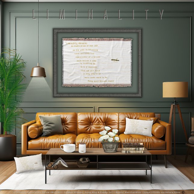 Cobertor Liminalidade - Atiramento Decorativo da Poeta Adie (Get Liminality Decorative Throw/Wall Art, Pillows, Soup Mug, Candy Jar + Poetry Books by Adiela Akoo)