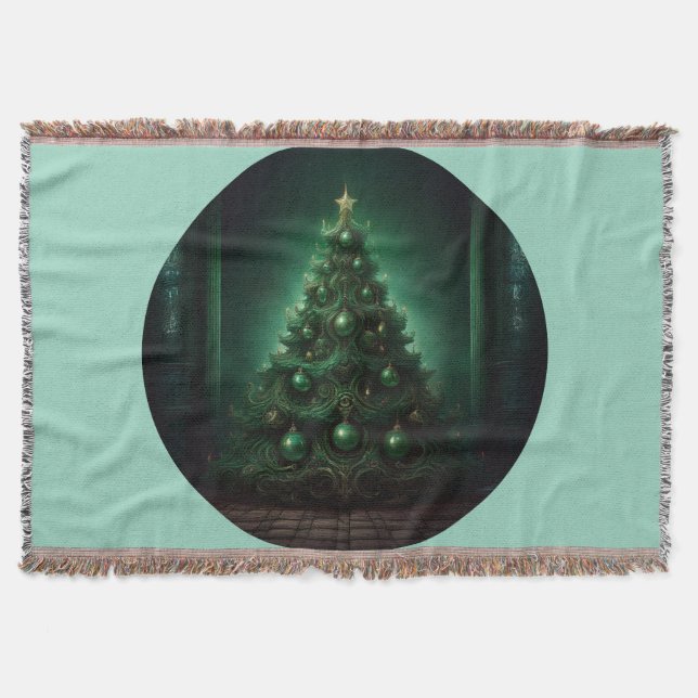 Cobertor Linda árvore de Natal do estilo barroco (Frente)