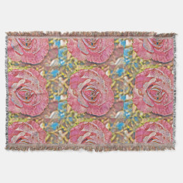 Cobertor Linda pintura de rosa de verão rosa