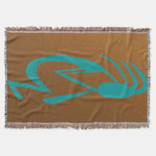 Cobertor Linda pintura Teal Kokopelli