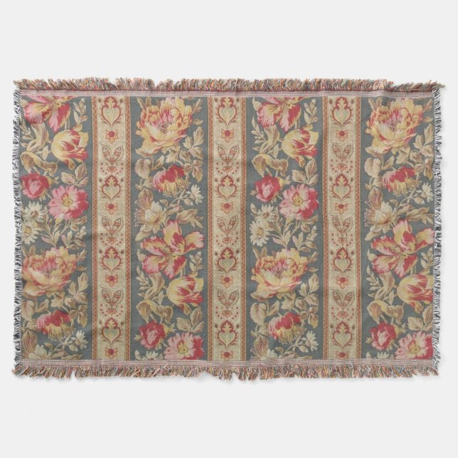 Cobertor Linda Vintage Floral Textil (Frente)