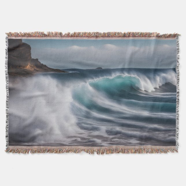 Cobertor Lindas ondas do mar (Frente)