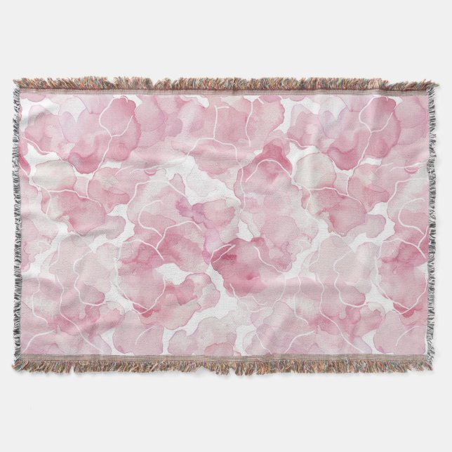 Cobertor Lindo Floral Rosa Branco (Frente)
