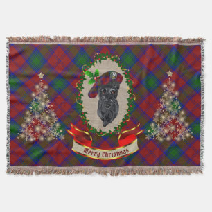 Cobertor Lindsay Scottie Dog Christmas Throw