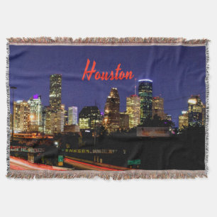 Cobertor Linha Skyline da cidade de Houston Texas