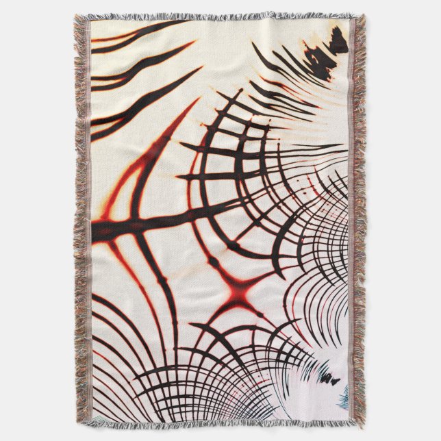 Cobertor Linhas cruzadas de cores variadas em fundo claro (Frente Vertical)