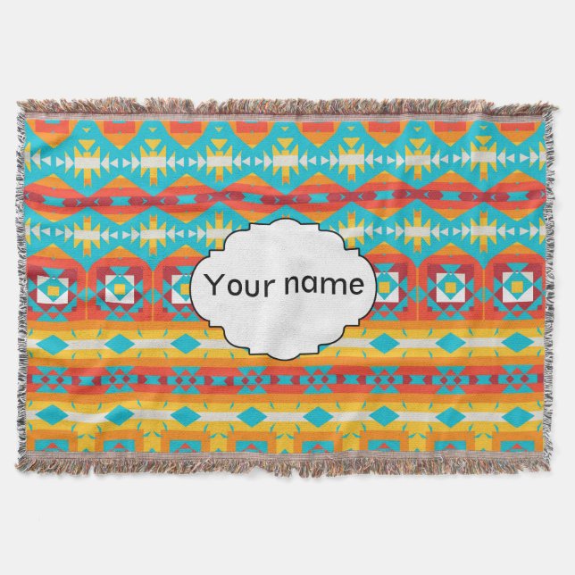 Cobertor Linhas de formas tribais (Frente)