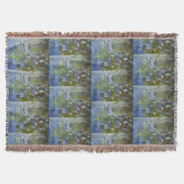 Cobertor Lírios de água por Claude Monet Impressionista Clá (Frente)