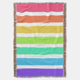 Cobertor Listras arco-íris brilhantes