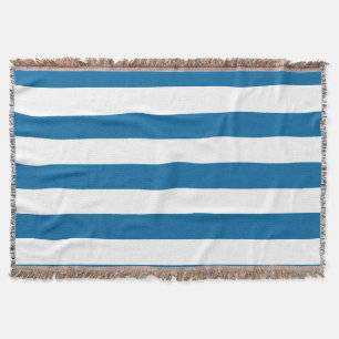 Cobertor Listras Azul e branco Personalizável