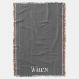 Cobertor Listras de cinza personalizadas