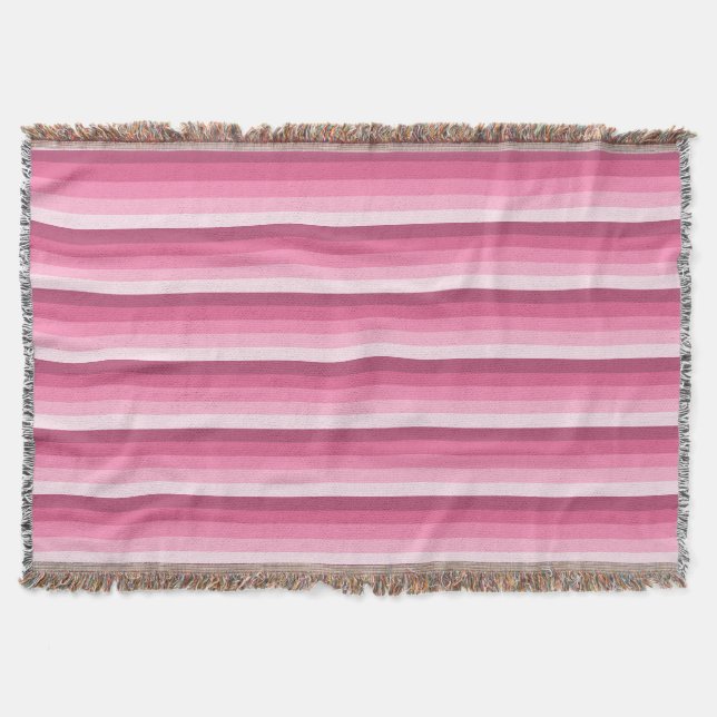 Cobertor Listras de sombra rosa (Frente)
