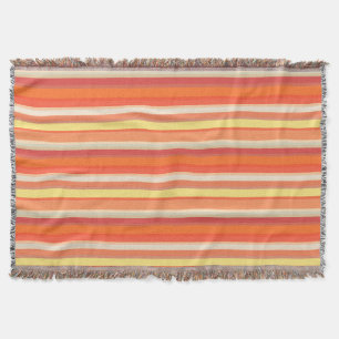 Cobertor Listras vermelhas laranja-brancas
