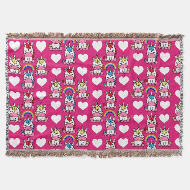Cobertor Little Girls Unicorn Pony (Frente)