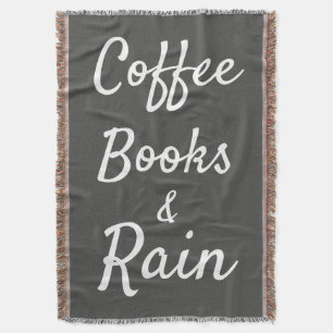 Cobertor Livros do café & amantes de livro legal da chuva
