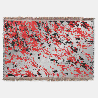 Cobertor Lixeira e perfuração de Abstrato preto e vermelho