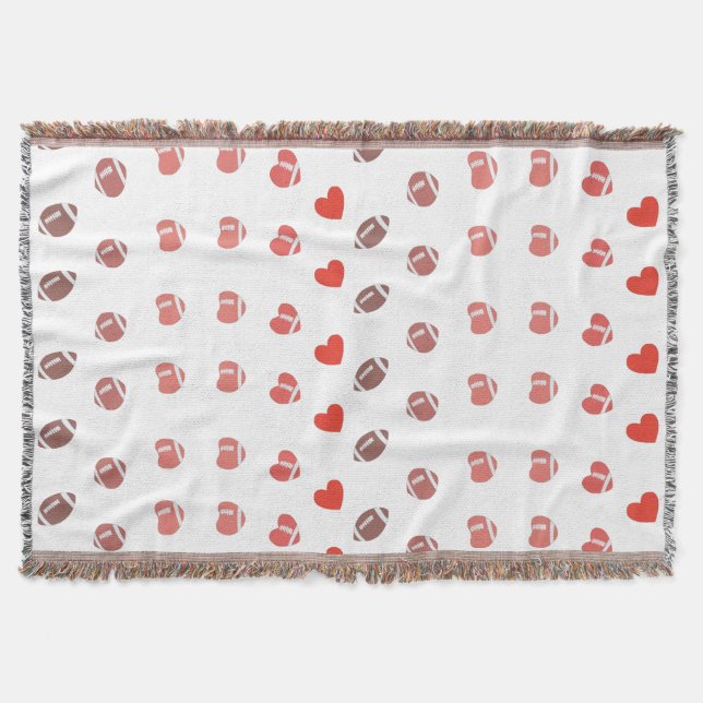 Cobertor Love American Football - Gridiron Fans Heart (Frente)