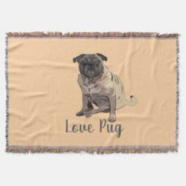 Cobertor Love Pug