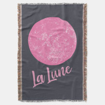 Lua rosa-branca Ilustração francesa La Lune Blue