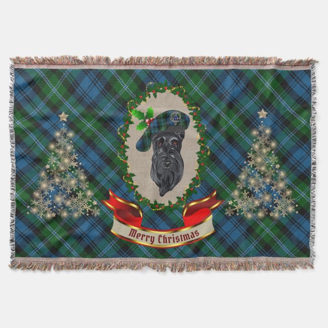 Cobertor Lyon Scottie Dog Christmas Throw (Frente)