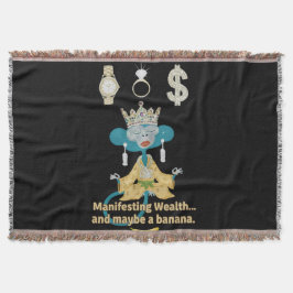 Cobertor Macaco de arte zen Manifestando Riqueza 