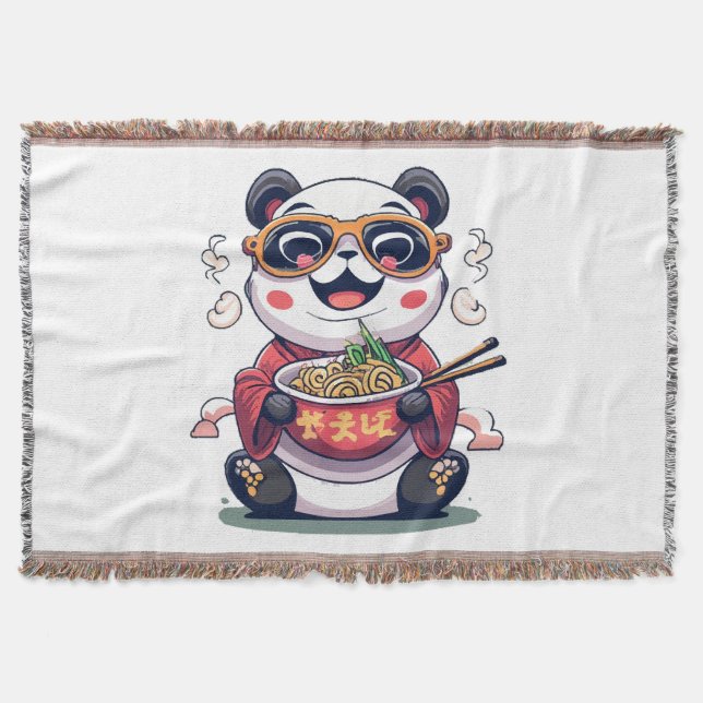 Cobertor Macarrão Panda (Frente)