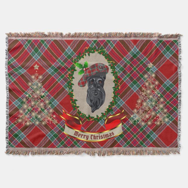 Cobertor MacBean Scottie Dog - Banheira de Natal (Frente)