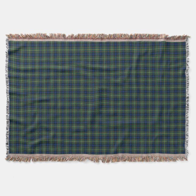 Cobertor MacLaren Clan Blue, Green e Yellow Tartan (Frente)