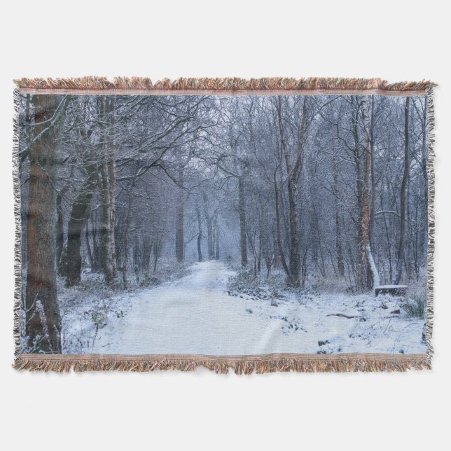 Cobertor Madeiras escocesas do Bluebell no inverno (Frente)