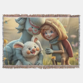 Cobertor „Magische Freunde im Blütenland“