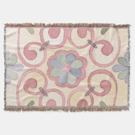 Cobertor Maiolica Amarela Italiana Espanhola Rosa