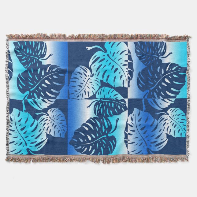 Cobertor Makua Monstera Hawaiian Strike Blend Blankets (Frente)