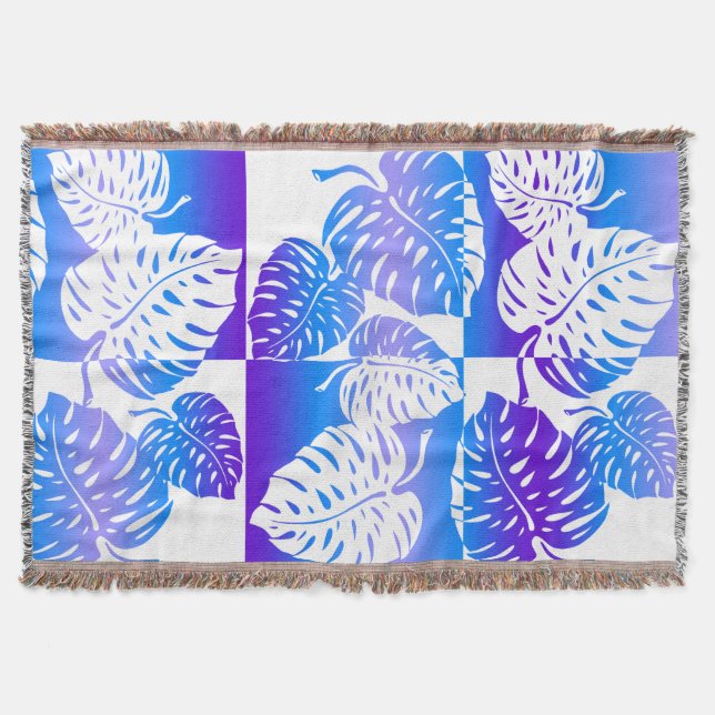 Cobertor Makua Monstera Hawaiian Strike Blend Blankets (Frente)