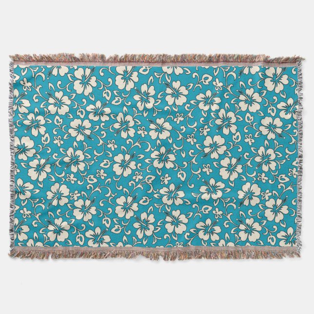 Cobertor Malia Hibiscus Hawaiian Floral Blanket (Frente)